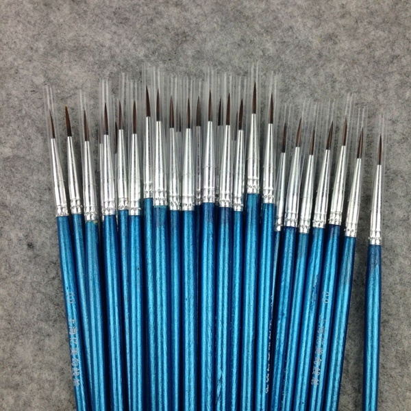 S Kuuans 10Pcs Thin Hand Painted Art Supplies Nylon Painting Brush Drawing Paint Hook Line Pen 