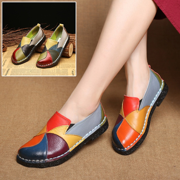 ladies casual leather shoes