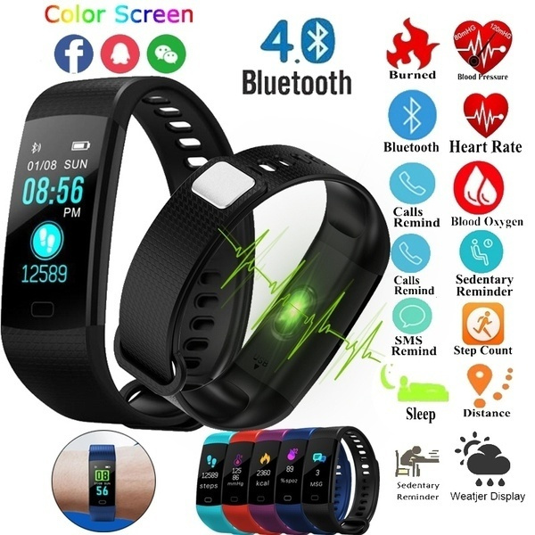 Smart Band Reloj Pantalla En Color Pulsera Actividad De Ritmo Cardíaco  Fitness Tracker Smartband Pulsera Electrónica VS Xiaomi Miband 2 | Wish