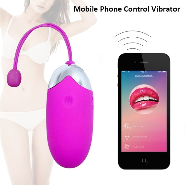 New Cell Phone Bluetooth App Remote Control Vibrating Egg Multi frequency Massager Sex Toy for Men Women