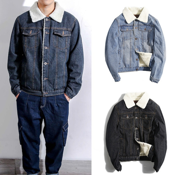 Trendy Warm Fleece Mens Denim Jacket And Denim Coat 2018 Winter Fashion  Outwear For Men, Cowboy Style, Plus Size Available From Vincant, $40.96 |  DHgate.Com