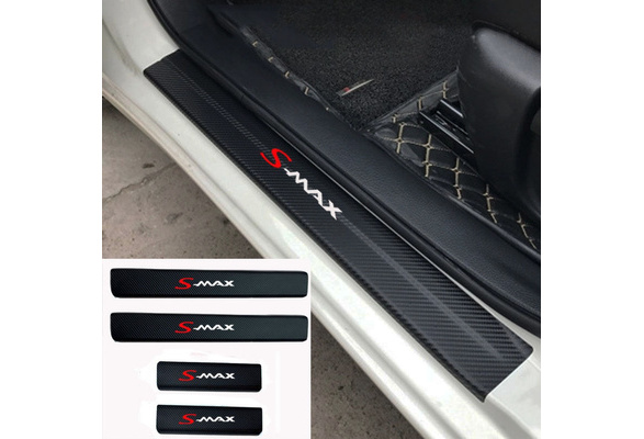 Protections Seuil De Porte Voiture 4 Pièces - Fibre Carbone - Pour Ford B-Max, C-Max, Ka...