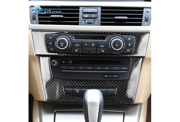 For BMW 3 Series E90 E92 E93 Accessories Car Interior Carbon Fiber Air  Conditioning CD Panel Cover Trim Decorations