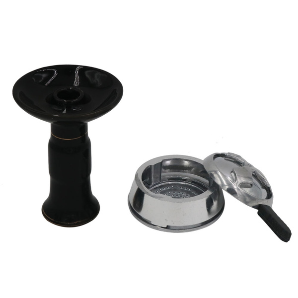 1pc New Design Ceramic Hookah bowl with Central big hole Shisha Pipe  Charcoal Cover Hookah Clay Head Tobacco Bowl