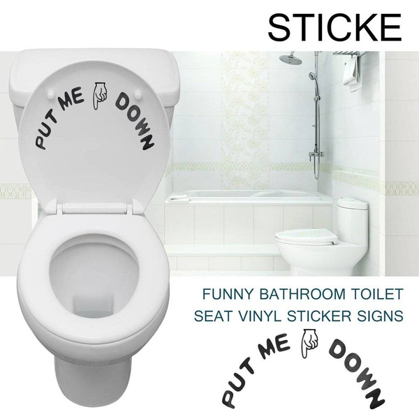 Novelty Vinyl Sticker 20cm x 20cm PEACE SYMBOL Humorous Toilet Seat 