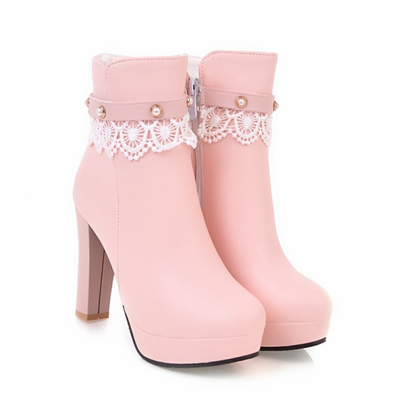 Cute heel cheap booties