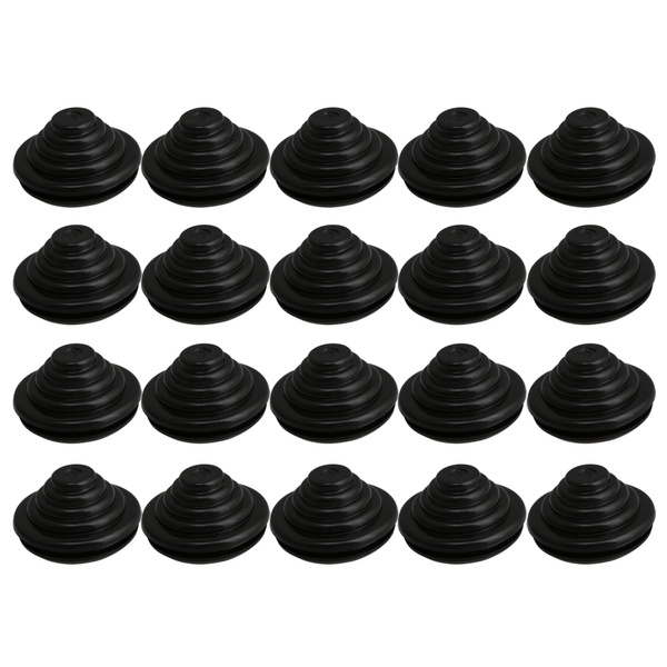 6-Pack Tower-Shaped Rubber Grommets - 0.35 ID 0.75 OD For Wire Protection