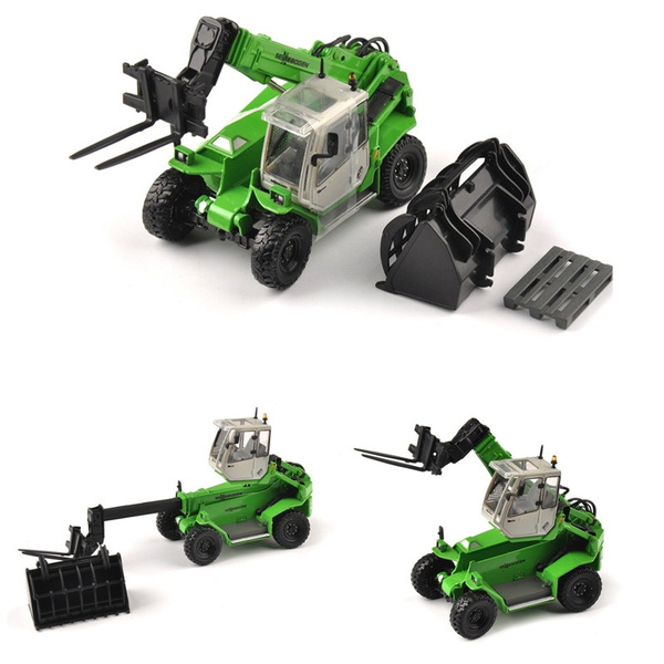 Dollox Die-cast Excavator Backhoe Front Loader Truck 1/50 Metal Engineering Vehicle Construction Tractor Model Collection Bulldozer Back