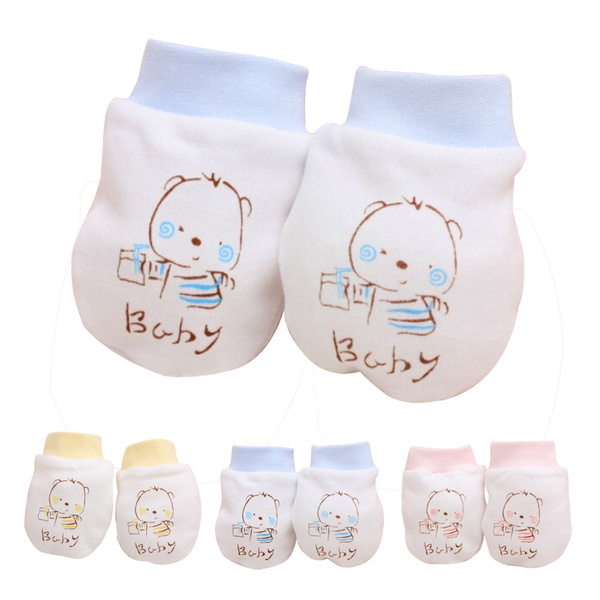 1 Pairs Cute Cartoon Baby Infant Boys Girls Anti Scratch Mittens Soft Gloves 1 Paire De Bande Dessinee Mignon Bebe Infantile Garcons Filles Anti Scratch Moufles Gants Doux Wish