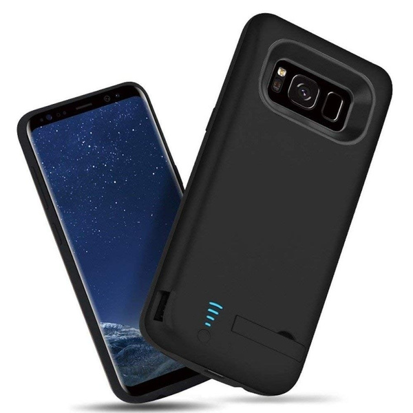 Black Charging Case Extended Battery for Samsung Galaxy S8 Plus Rechargeable Battery Backup Power Bank Portable Charger Case 6000mAh KERTER Battery Case for Galaxy S8 Plus -
