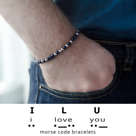 I Love You Morse Code Bracelet