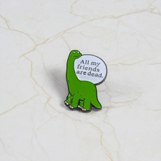 Dinosaur Brooch Pin Green Dinosaur Enamel Pin Brooch Badge Dinosaur Jewelry Cute Dinosaur Pin