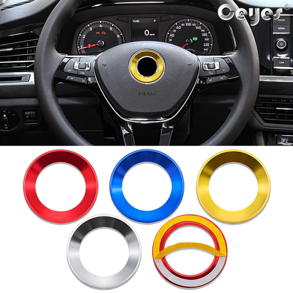 Car Steering Wheel Stickers Emblem for Volkswagen VW Golf 6 7 Polo CC  Tiguan VW Passat Accessories Car Styling