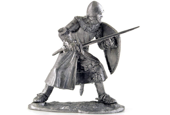 54mm #89 13th c." metal sculpture 1/32 Details about   Tin toy soldier "Danish knight 