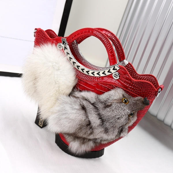 Fur discount messenger bag