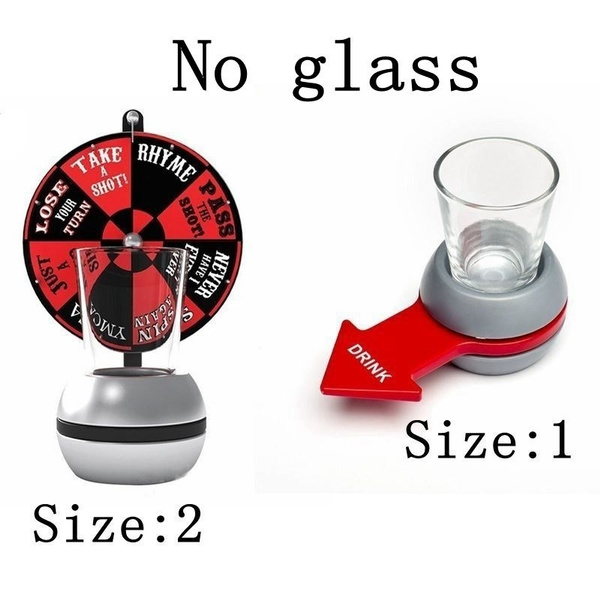 Spin The Shot Glass Drinking Game Fun Party Gifts,Turntable Toys Drinking  Game Shot Glass With Spinning Wheel Bar Games