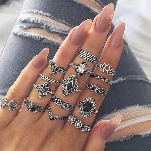 Knuckle rings deals set sterling silver