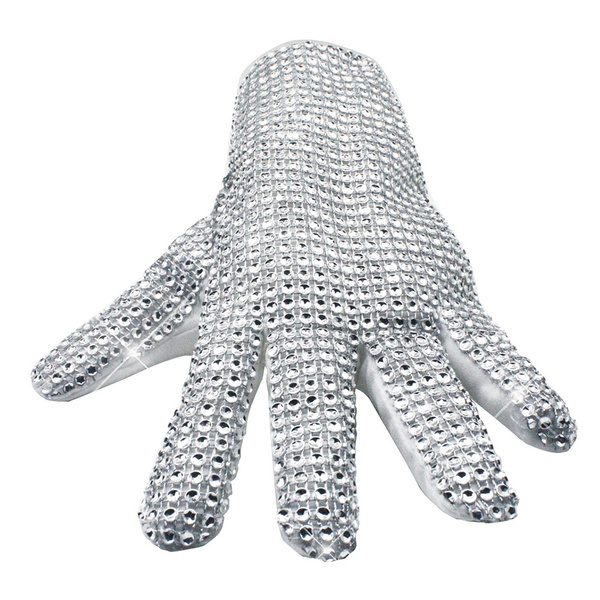 MJ Michael Shiny Glove Ultimate Collection Diamond Gloves 3D Sparkling  Crystal Billie Jean Handmade Glove at  Women’s Clothing store
