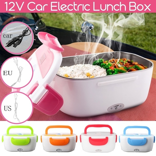 Portable Multifunctional Electric Heating Lunch Box Container Food Heater Hot 