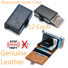 Men Wallets 100% Promised To Be Genuine Leather Purse Credit Card Holder Money Cash Clip Wallet RFID Blocking