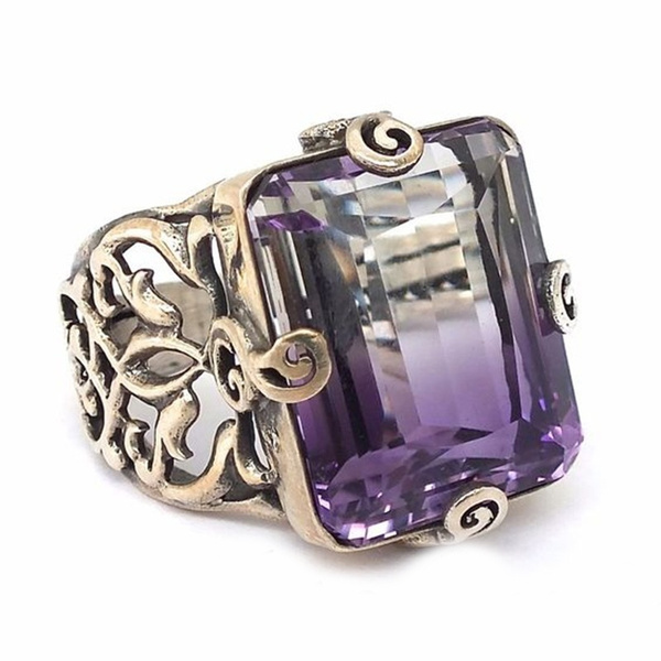 Details about   925 Sterling Silver Handmade Certified 3 Ct Amethyst Stone Engagement Gift Ring 