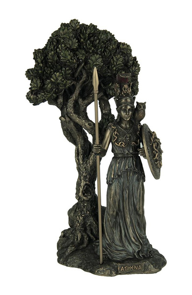 Greek Goddess Athena Under Olive Tree Bronze Finish Statue | Wish