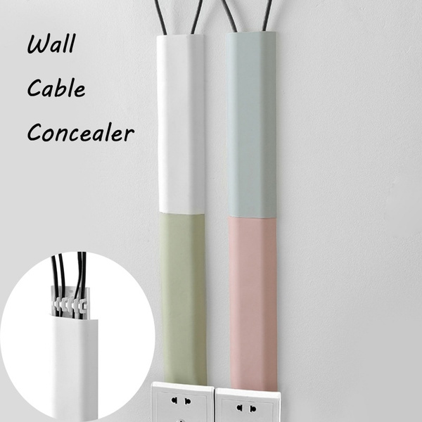 Trademark Commerce NNGSR78 Cable Concealer On-Wall Cord Cover 12 Raceway Kit - Cable Manage