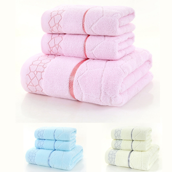 3 Pcs/Set Luxury Cotton Bath Towel Set - Super Absorbent & Extra Soft &  Fluffy - Hotel & Spa Quality - Bath Towel,Washcloth Sets