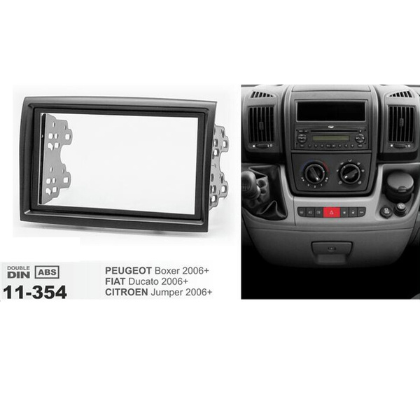 UGAR Dash Radio Installation Fascia Kit For Smart ForTwo 2011-2017 - ABS Plastic, OEM Style Fit