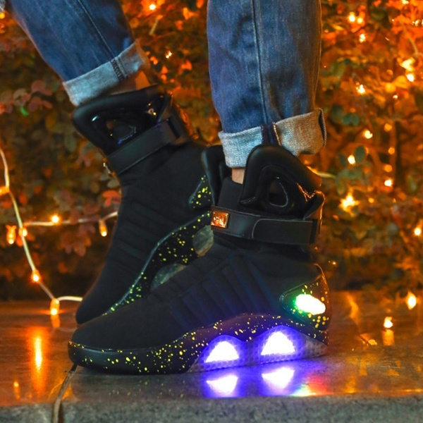 Adults casual Shoes Men back to the Future Glowing basketball shoes