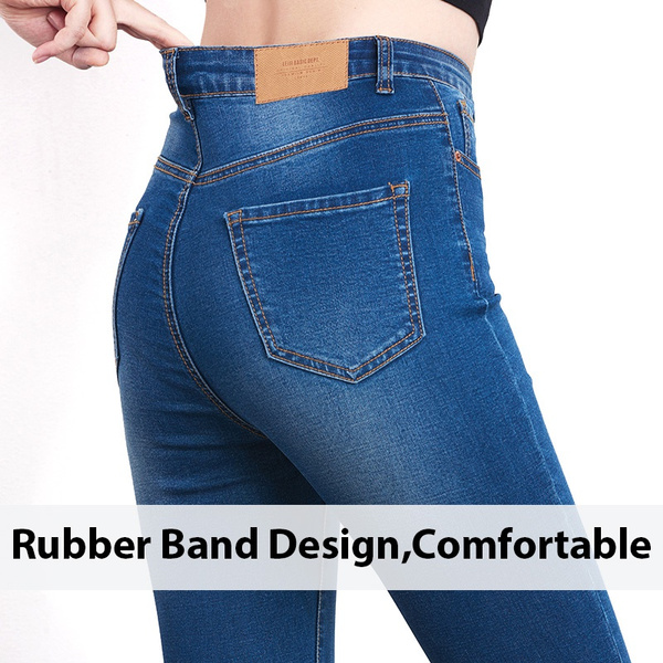 high waisted stretch jeans plus size