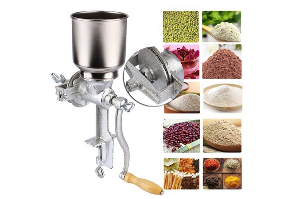 UPGRADED]Hand Grain Mill Grinder Corn Coffee Food Wheat Manual Hand Grains  Iron Nut Mill Crank Cast Home Kitchen Tool 