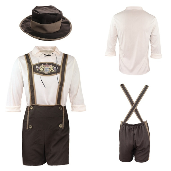 Men's Oktoberfest Cosplay Suit Bartenders Halloween Costume Masquerade