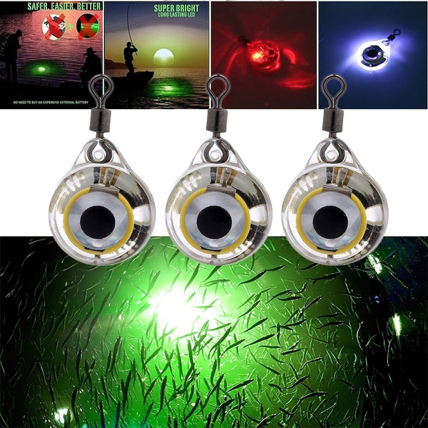 Fishing Lights Night Fluorescent Glow LED Underwater Night Fishing Light  Lure for Attracting Fish LED Fishing Supplies Mask