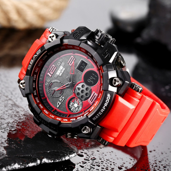 Analog men's watch online black sbao