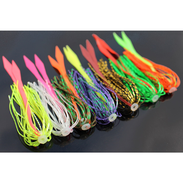 7 pcs 7 colors Silicone Skirts SpinnerBait Buzzbait Squid Rubber