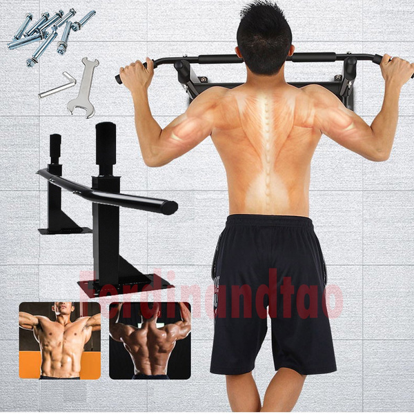 Wall Mounted Pull Up Chin Up Bar Multi Function Home Gym Exercise Fitness FR Wish