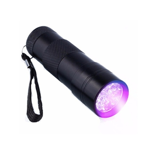 New Mini Detection 9 LED UV Ultra Violet Blacklight Flashlight Torch Light Lamp