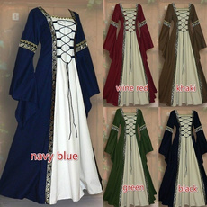 High Quality Women Costume Medieval Maiden Fancy Cosplay Over Dress Halloween Costumes for Women Victorian Dress Costume