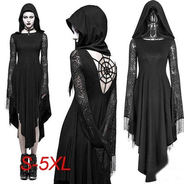 Disfraces Cosplay Halloween Mujer Gótico Retro Manga Larga Disfraces Cosplay Halloween Mujer Gótico Retro Manga Larga