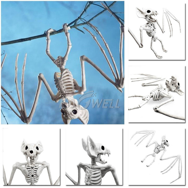 11.8" Creepy Skeleton Bat Bonez Halloween Scene Party Scary Decoration Props Ou 