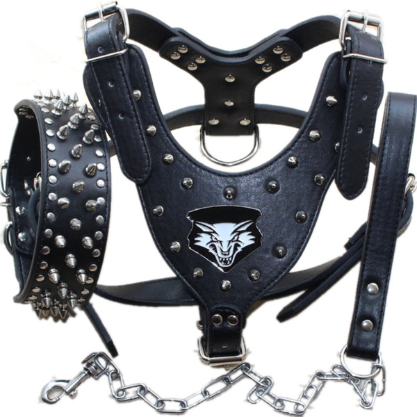 spiked dog harness