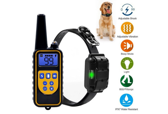 800m Remote Control Pet Dog Training Collar With 99 Levels Of Vibrating Shock With Sound Light Mode Waterproof Ip68 Rechargeable Lcd Electric Remote Training Shock Collar Us Eu Au Uk Plug Erziehungshalsband Hund