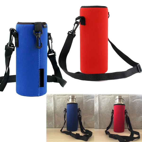 1L//1000ML Water Bottle Carrier Insulated Cover Bag Holder Strap Pouch Outdoor JB