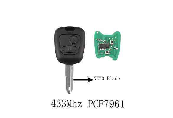 Iimart 2-Button Remote Car Key Fob – 433MHz With PCF7961 Chip For Peugeot 206 & 207