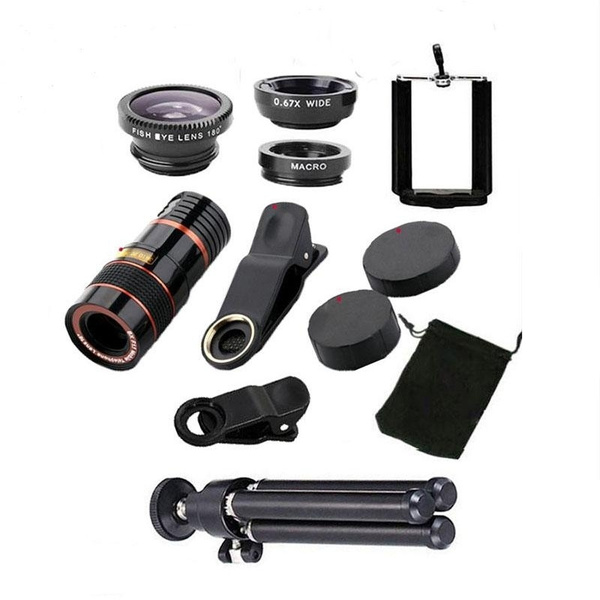 Universal 3 In1 Fisheye Wide Angle Macro Camera Lens Kit Clip On Smart ...