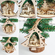 hangingornament, Christmas, woodencraft, Wooden