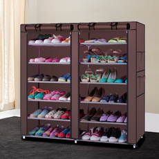 HOT Shoe Rack Shelf Storage Closet Organizer Cabinet 6 Layer 12 Grid W/ Cover