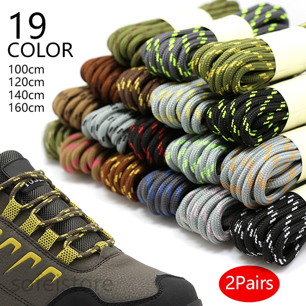 Strong Round Shoe Laces Outdoor Walking Hiking Boot Sneaker Shoelaces 2 Pair