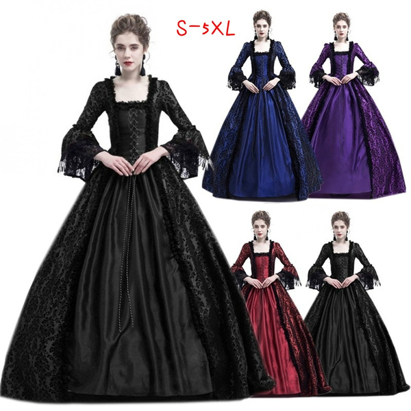 Best Deal for Fashion Women Vintage Gothic Court Square Collar Patchwork